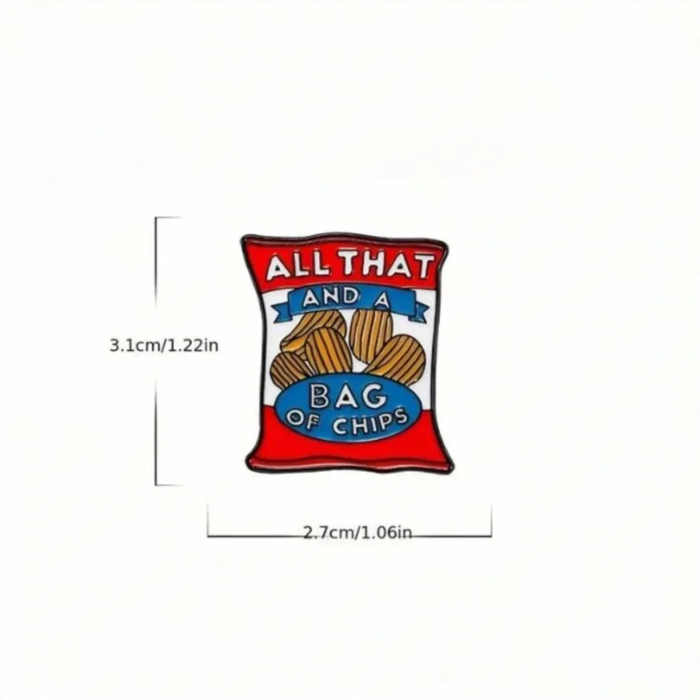 Red white blue All That bag of chips enamel pin backpack clothes bag hat denim